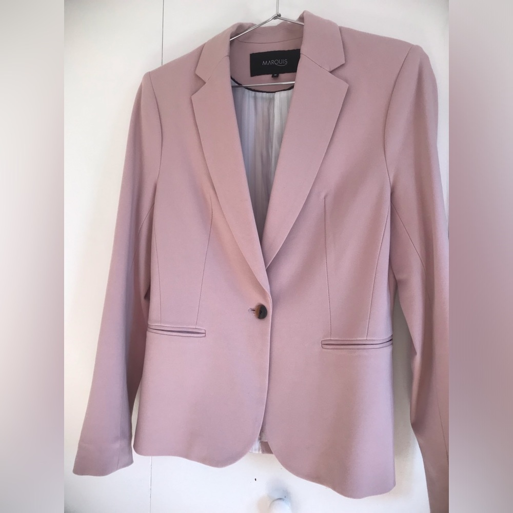 Woman pink blazer